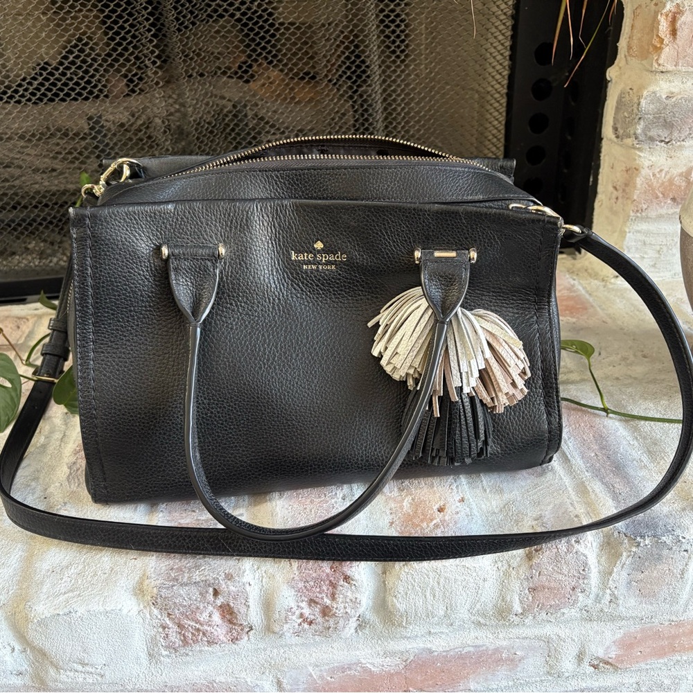 Kate Spade Black Leather Large Handbag